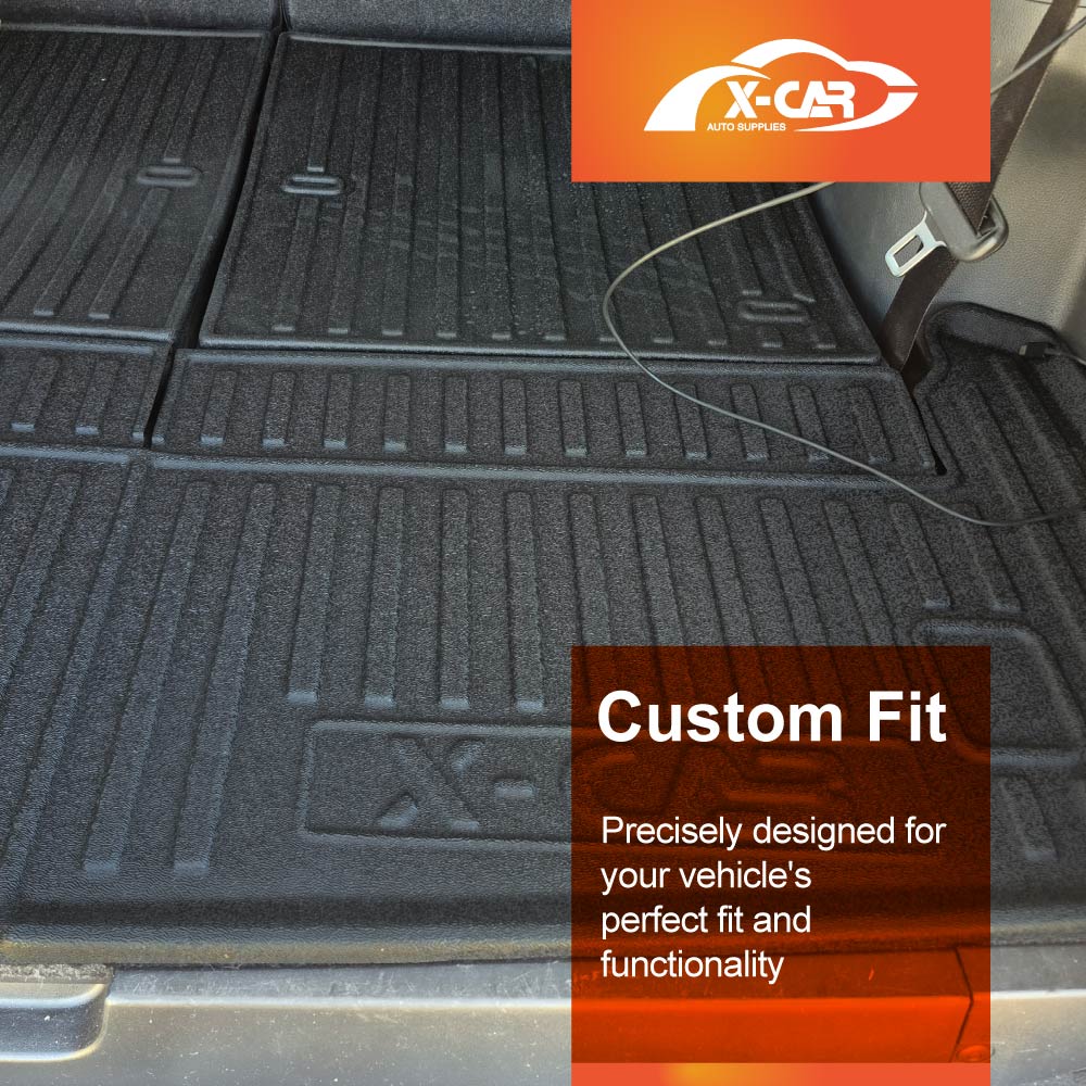 3D Floor Mats Boot Liner Set for Mitsubishi Pajero Sport 7 Seater 2015-2025 All Weather Heavy Duty Cargo Car Trunk Luggage Tray