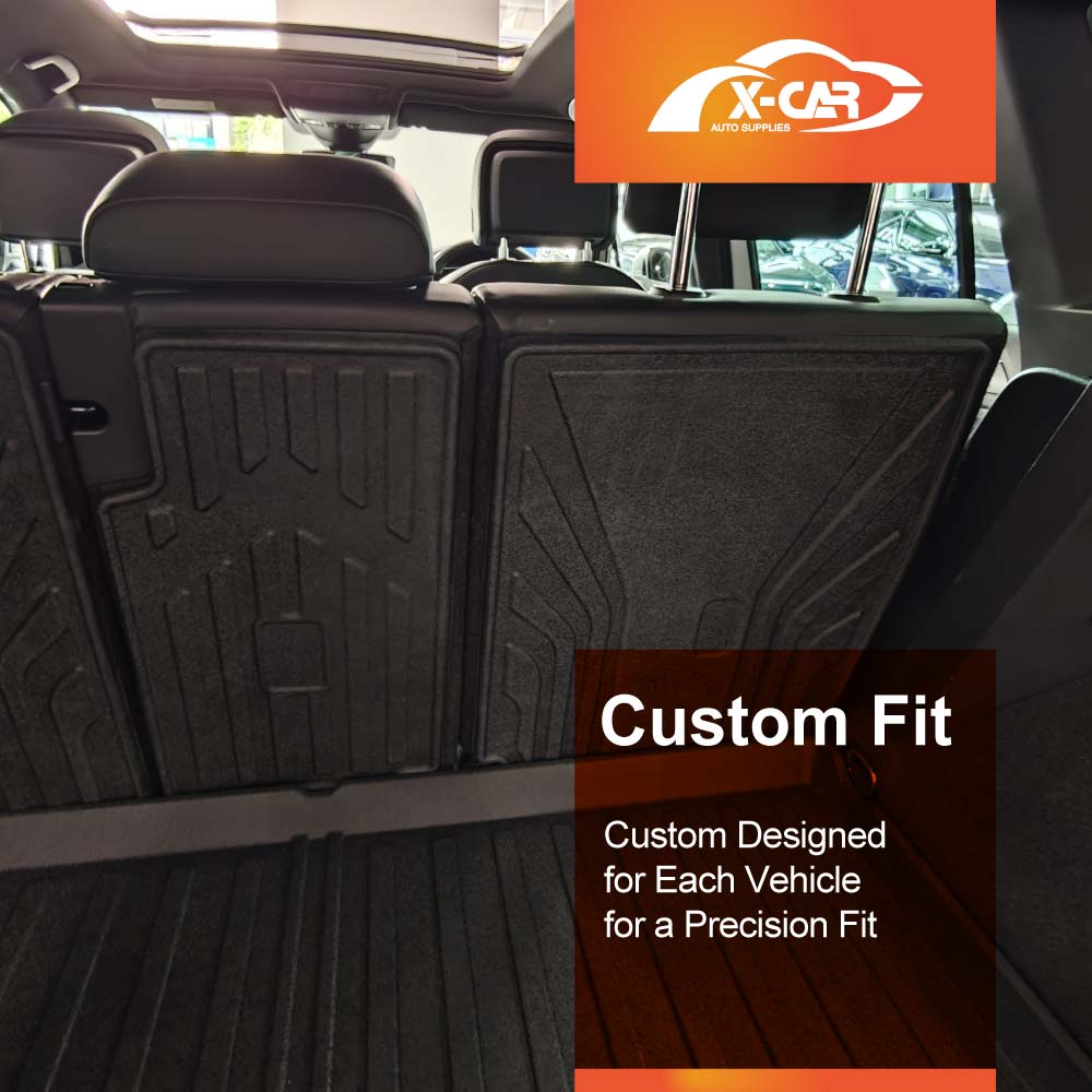3D Floor Mats Boot Liner Set for Volkswagen VW Tiguan 2016-2024 All Weather Heavy Duty Cargo Kick Mats Back Seat Protector Cover
