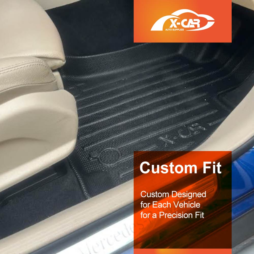 3D Floor Mats Boot Liner Set for Mercedes-Benz GLC Class 2015-2022 All Weather Heavy Duty Cargo Car Trunk Luggage Tray