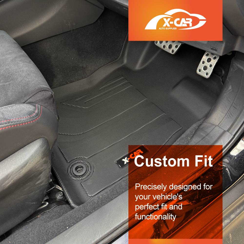 3D Floor Mats Boot Liner Set for Subaru WRX VB Series Auto 2022-Onwards All Weather Heavy Duty Cargo Car Trunk Luggage Tray