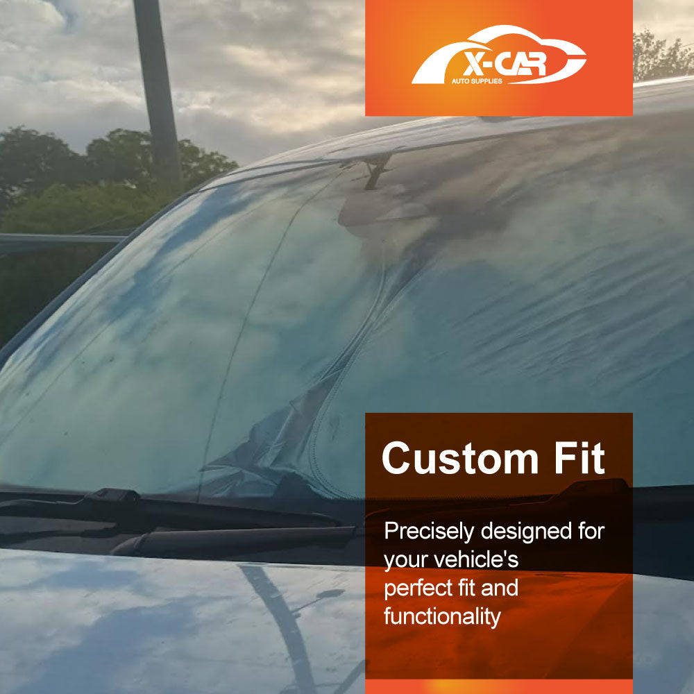 WindScreen Sun Shade for Mitsubishi Triton MV Double Cab 2024-Onwards Blocks UV Rays Foldable Custom Wind Screen Sun Visor Protector