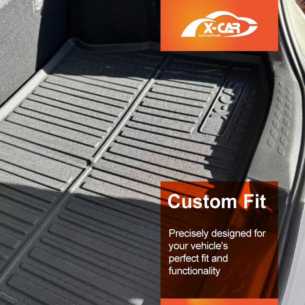 3D Floor Mats Boot Liner Set for Toyota C-HR CHR 2016-2023 All Weather Heavy Duty Cargo Kick Mats Back Seat Protector Cover