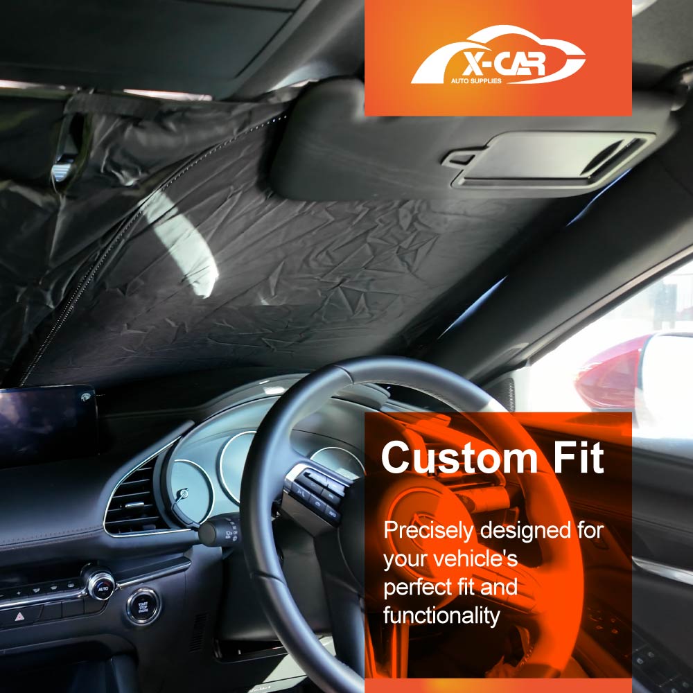 WindScreen Sun Shade for Mazda 3 BP Series 2019-Onwards Blocks UV Rays Foldable Custom Wind Screen Sun Visor Protector