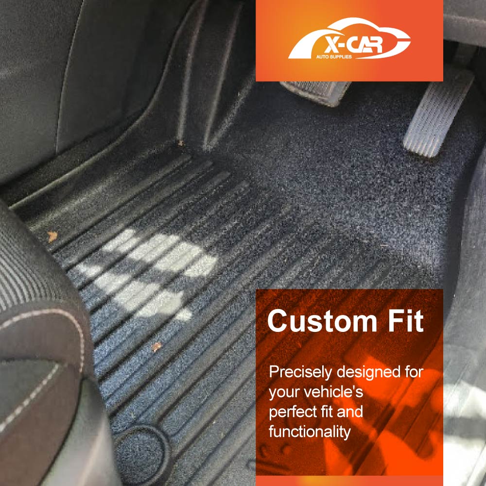 3D Floor Mats Boot Liner Set for Kia Cerato Hatch 2018-2024 All Weather Heavy Duty Cargo Car Trunk Luggage Tray