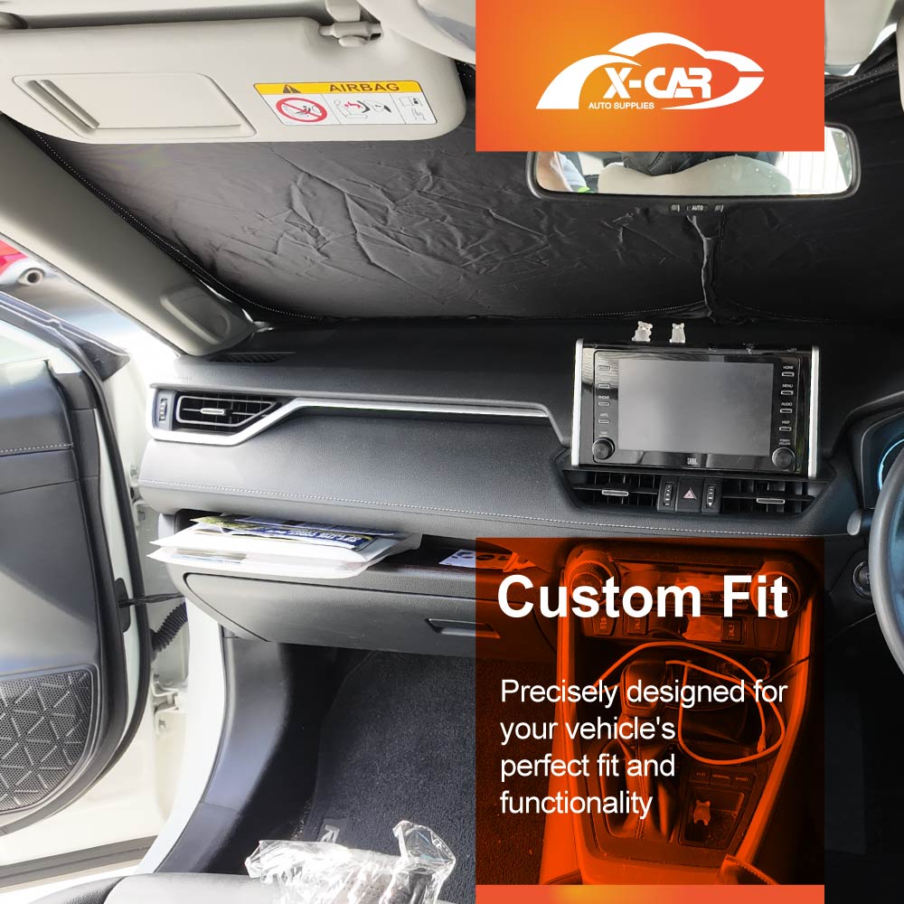 WindScreen Sun Shade for Toyota RAV4 2019-2025 Blocks UV Rays Foldable Custom Wind Screen Sun Visor Protector