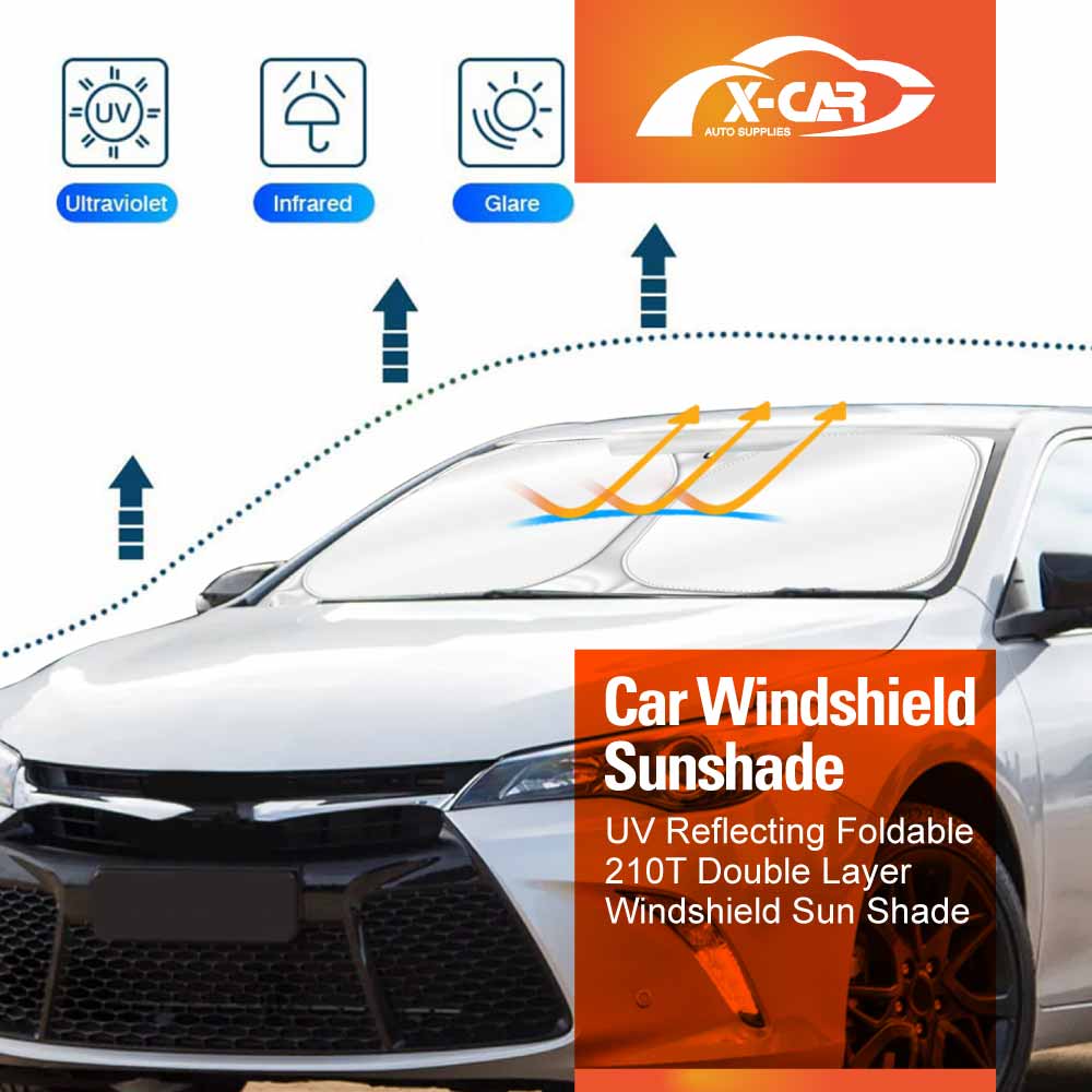 WindScreen Sun Shade for Toyota Camry 2012-2017 XV50 Series 2nd Generation Blocks UV Rays Foldable Custom Wind Screen Sun Visor Protector