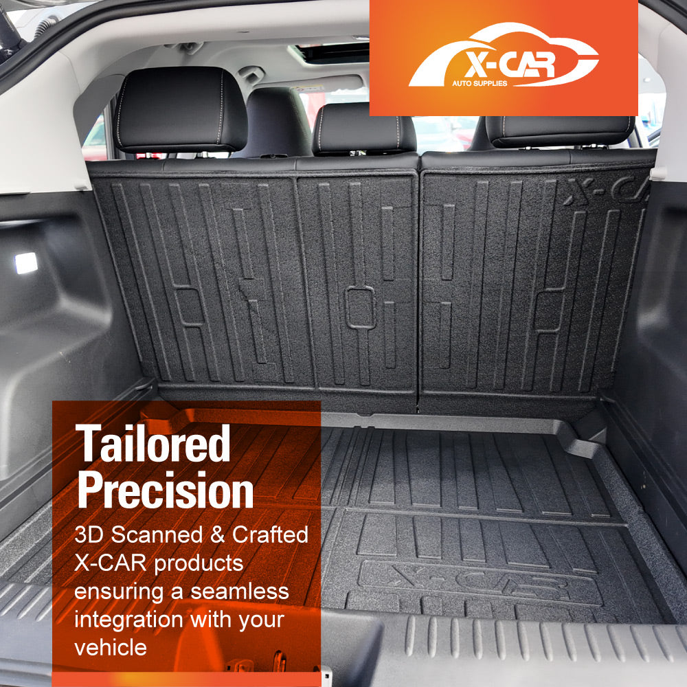 3D Floor Mats Boot Liner Set for Chery C5 2025-Onwards Petrol All Weather Heavy Duty Cargo Kick Mats Back Seat Protector Cover