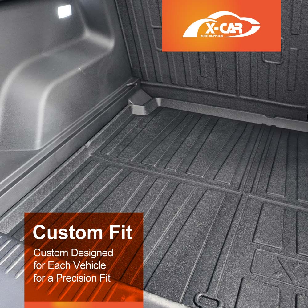 3D Floor Mats Boot Liner Set for Chery C5 2025-Onwards Petrol All Weather Heavy Duty Cargo Kick Mats Back Seat Protector Cover