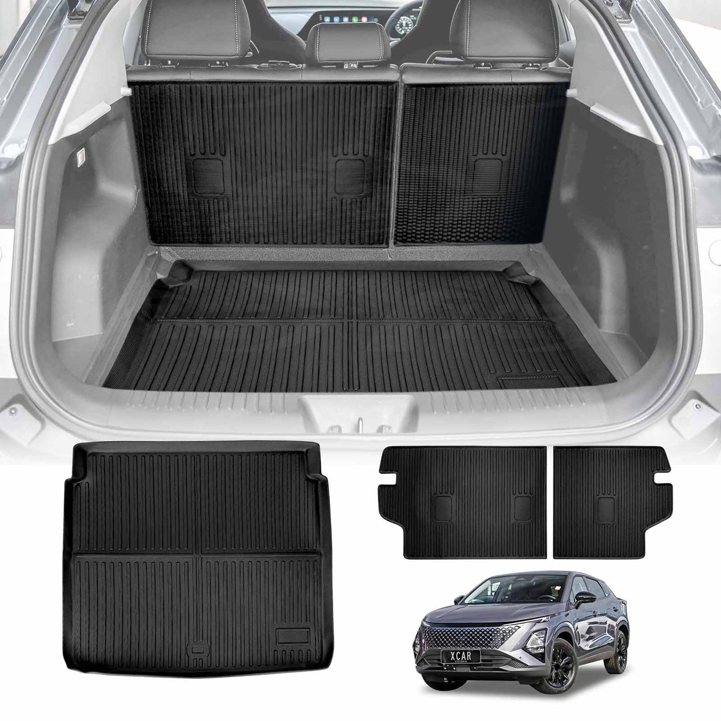 Boot Liner Back Seat Protector for Chery C5 2025-Onwards All Weather Heavy Duty Cargo Car Trunk Kick Mats