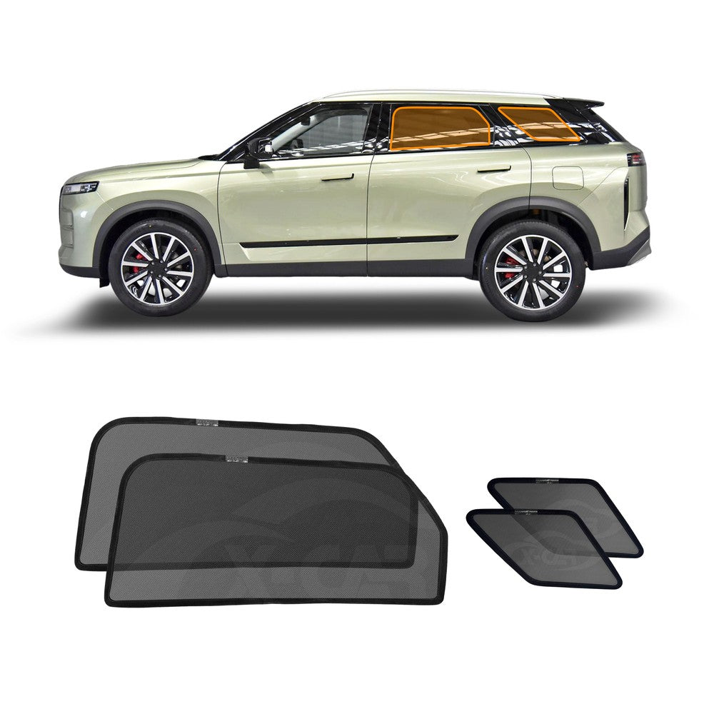 Rear Port Window Sun Shades for Jaecoo J7 2024-Onwards UV Protection Car Sunshade Blind Mesh