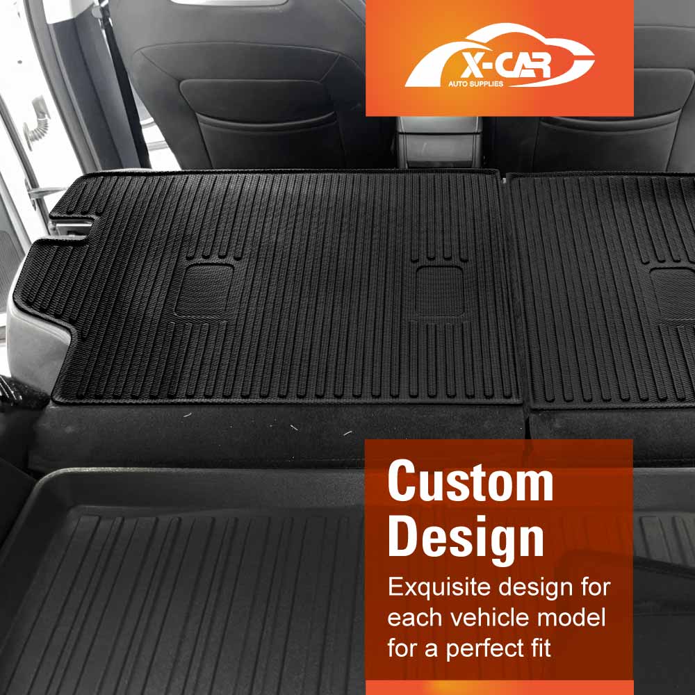 3D Floor Mats Boot Liner Set for Chery OMODA E5 All-Electric 2024-Onwards All Weather Heavy Duty Cargo Kick Mats Back Seat Protector Cover
