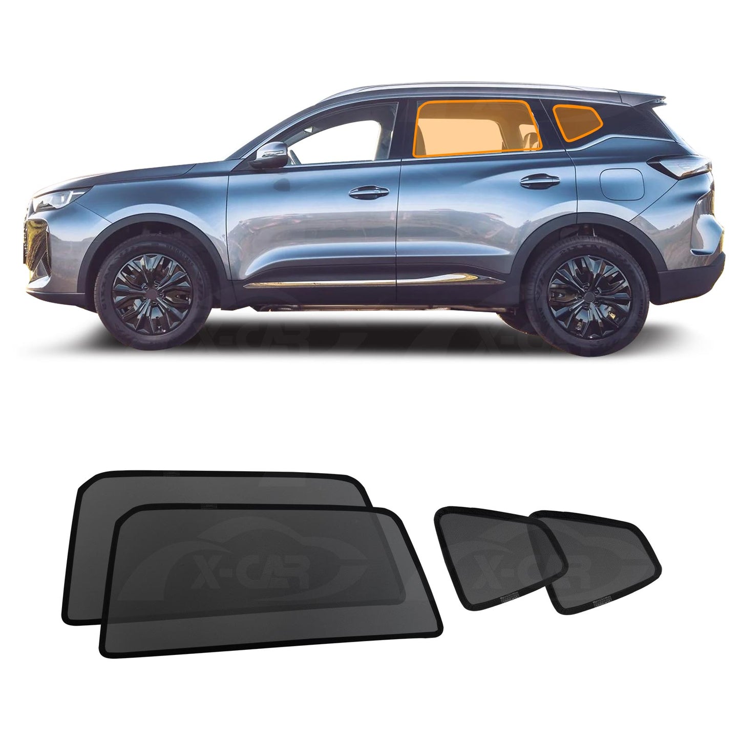 Rear Port Window Sun Shade for Chery Tiggo 7 2025-Onwards UV Protection Car Sunshade Blind Mesh