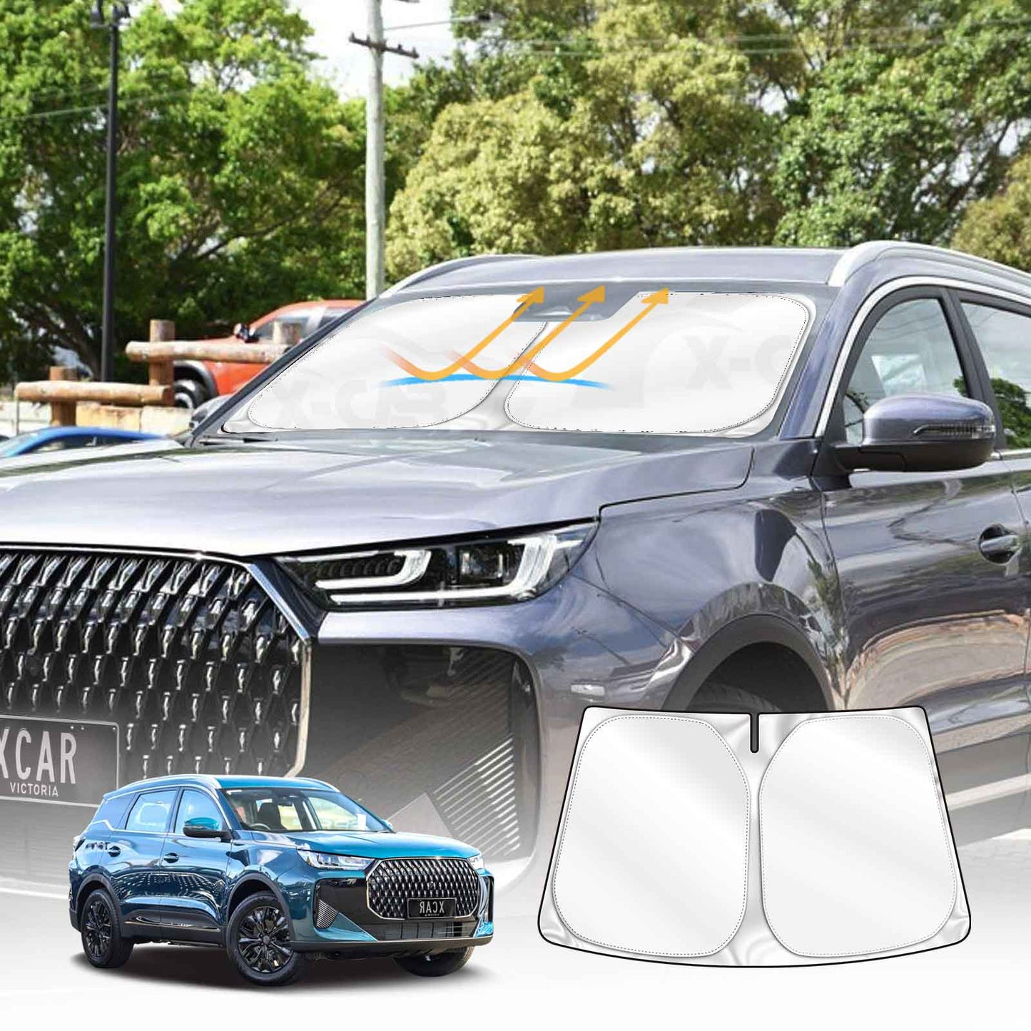 WindScreen Sun Shade for Chery Tiggo 7 2025-Onwards Blocks UV Rays Foldable Custom Wind Screen Sun Visor Protector