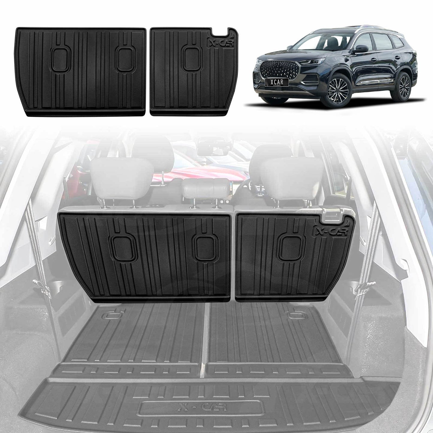 Back Seat Protector for Chery Tiggo 8 Pro Max 2024-Onwards All Weather Heavy Duty Car Seat Kick Mats Cover Accessories