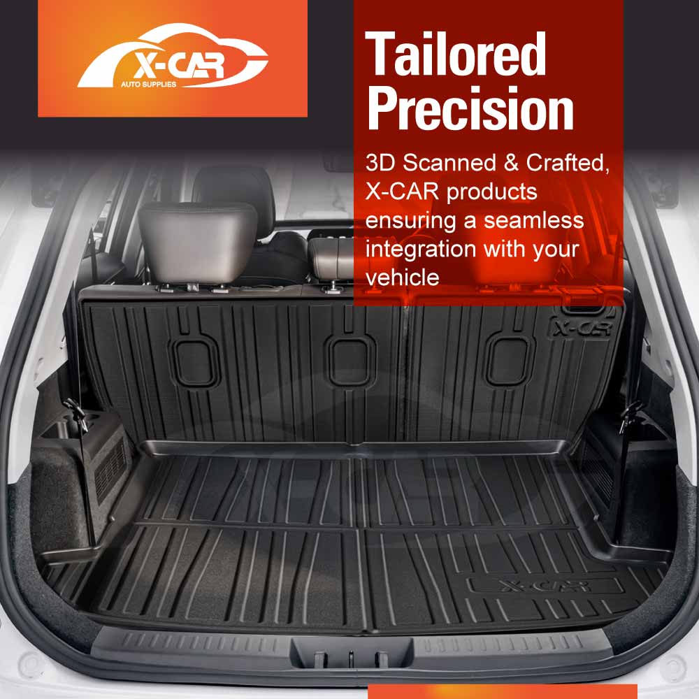 3D Floor Mats Boot Liner Set for Chery Tiggo 8 Pro Max 2024-Onwards All Weather Heavy Duty Cargo Kick Back Seat Protector Cover