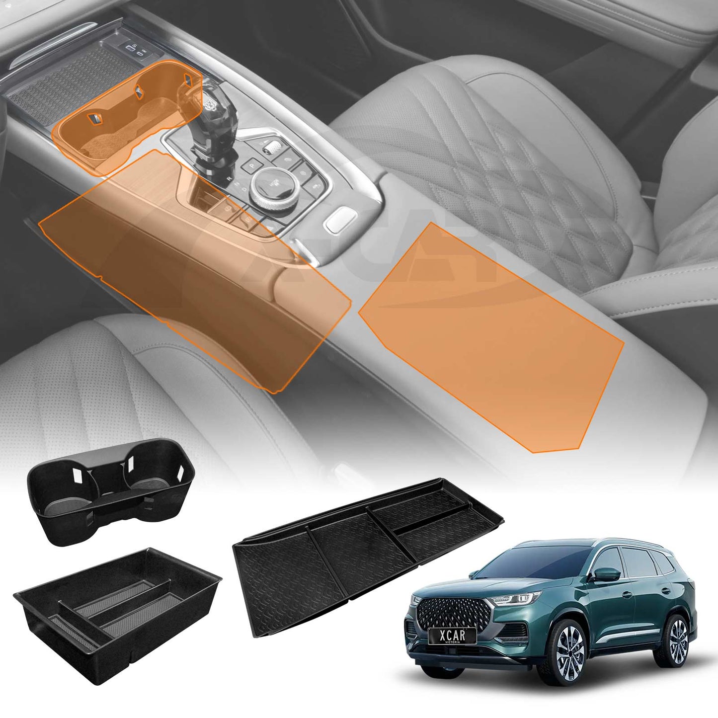 Centre Console Organizer Tray for Chery Tiggo 8 Pro Max 2024-Onwards Armrest Storage Box Cup Holder Car Accessories