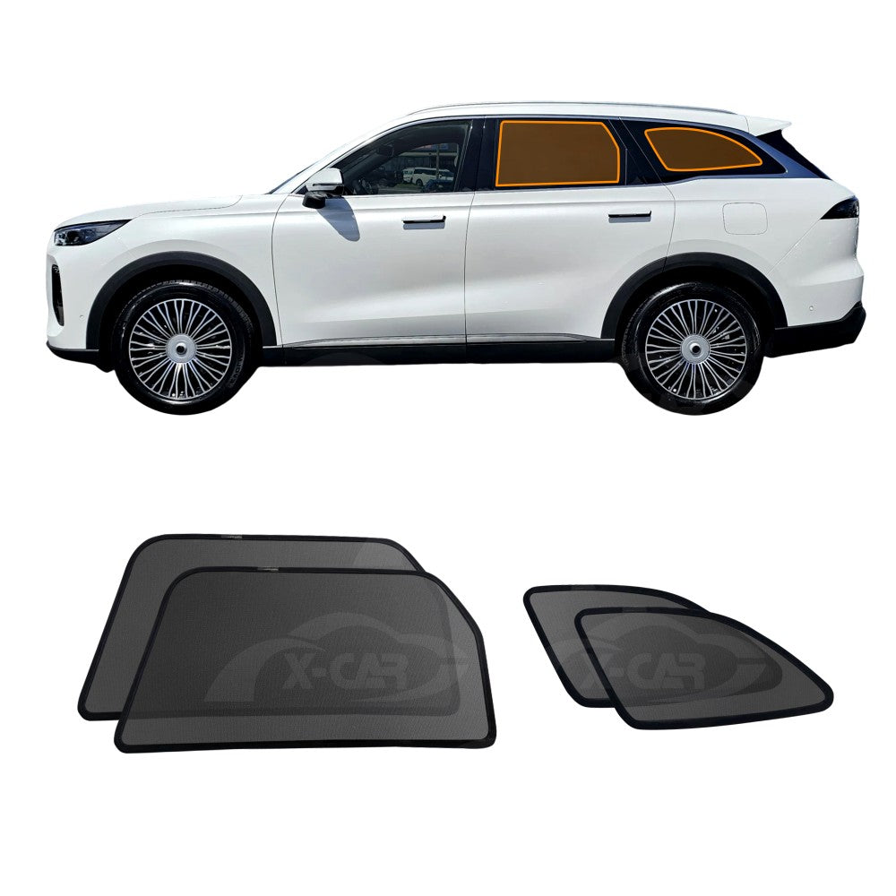 Rear Port Window Sun Shades for Chery Tiggo 9 Super Hybrid 2025-Onwards UV Protection Car Sunshade Blind Mesh