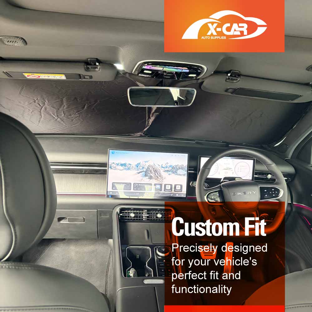 WindScreen Sun Shade for Chery Tiggo 9 Super Hybrid 2025-Onwards Blocks UV Rays Sun Visor Protector Foldable Sunshade