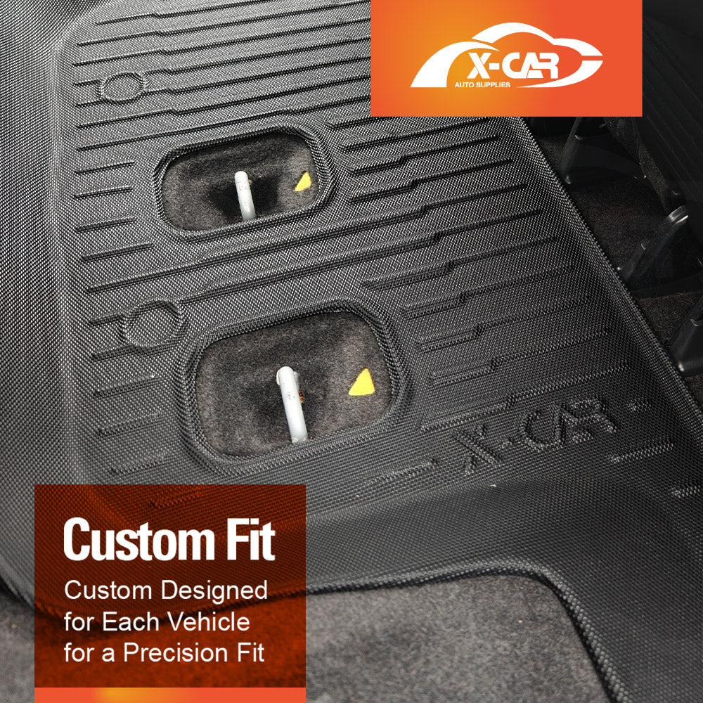 Third Row Seat Floor Mat for Holden Colorado 7 2012-2016 Heavy Duty All Weather Car Mats Carpet Liner Set