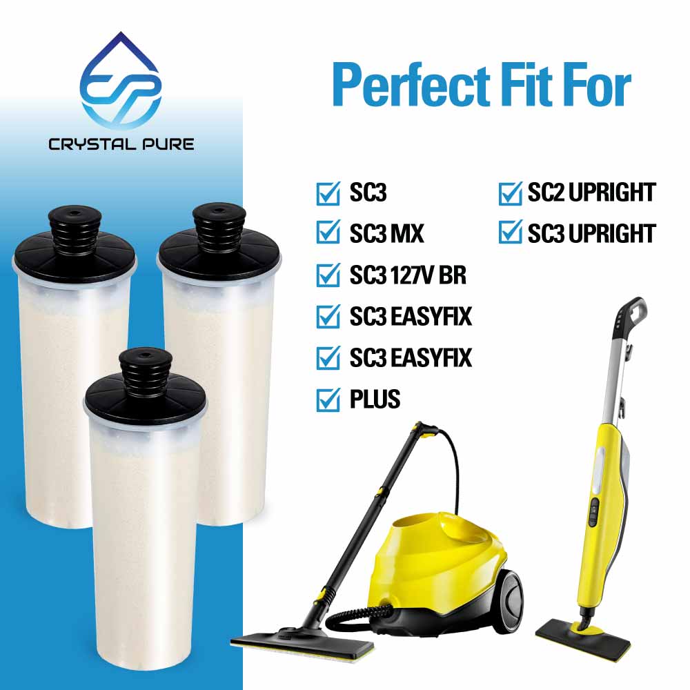 Pack of 3 Descaling Cartridge Filter for Karcher SC2 SC3 127V BR SC3MX 28630180 Upright Easyfix Plus Steam Cleaner