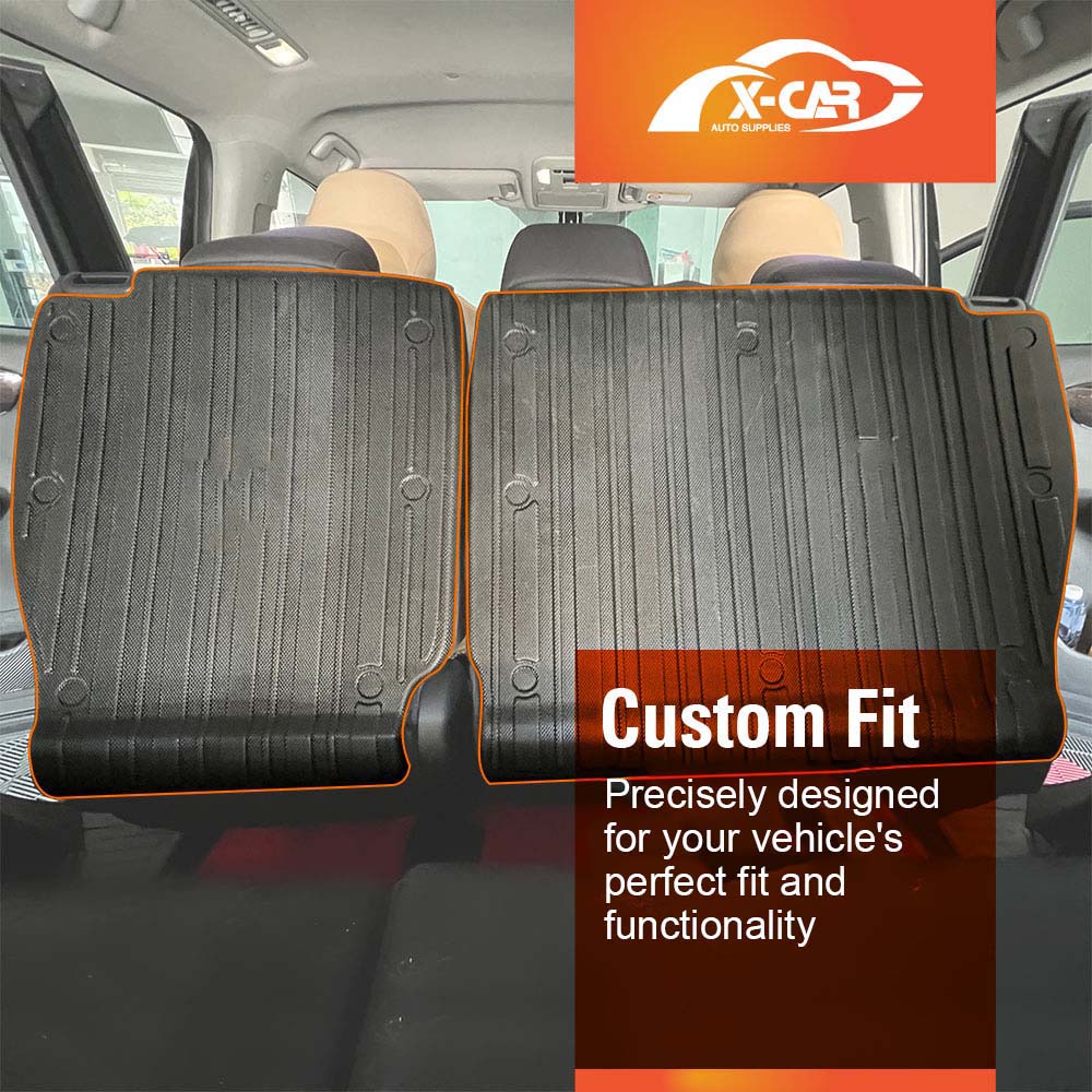 Floor Mats Boot Liner Set for Toyota Landcruiser 70/76 Series 2023-Onwards All Weather Heavy Duty Car Trunk Cargo Kick Back Seat Protector Cover