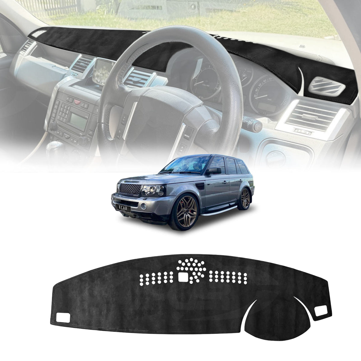 Dash Mat for Land Rover Range Rover Sport L320 2005-2010 Non-Slip Microfiber Pad Cover Interior Accessories
