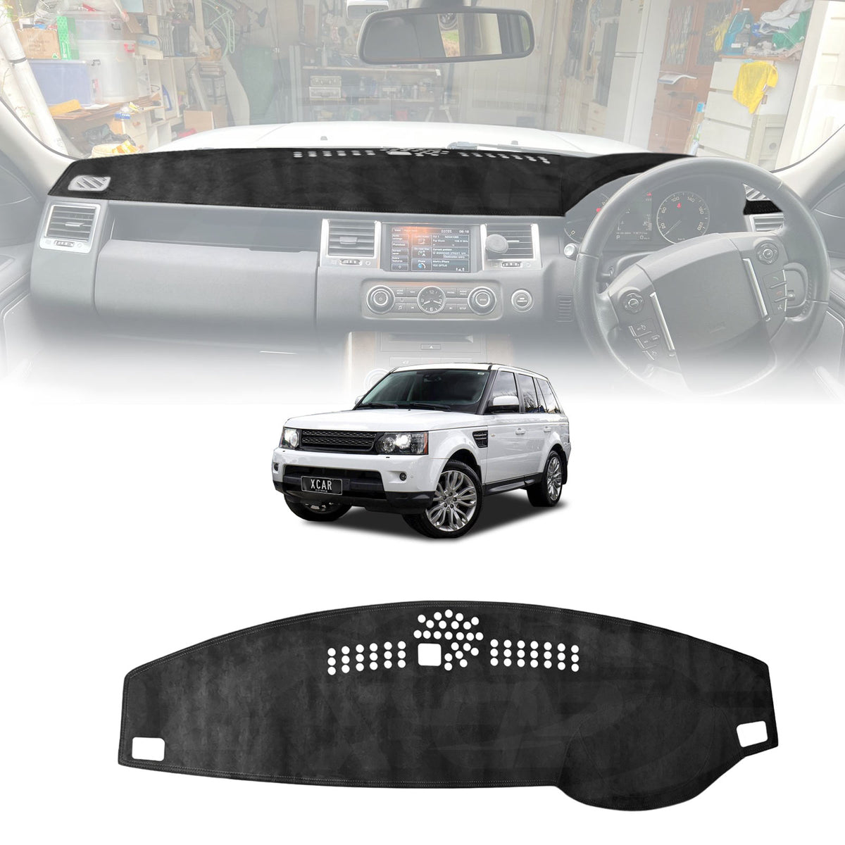 Dash Mat for Land Rover Range Rover Sport L320 2010–2013 Non-Slip Microfiber Pad Cover Interior Accessories