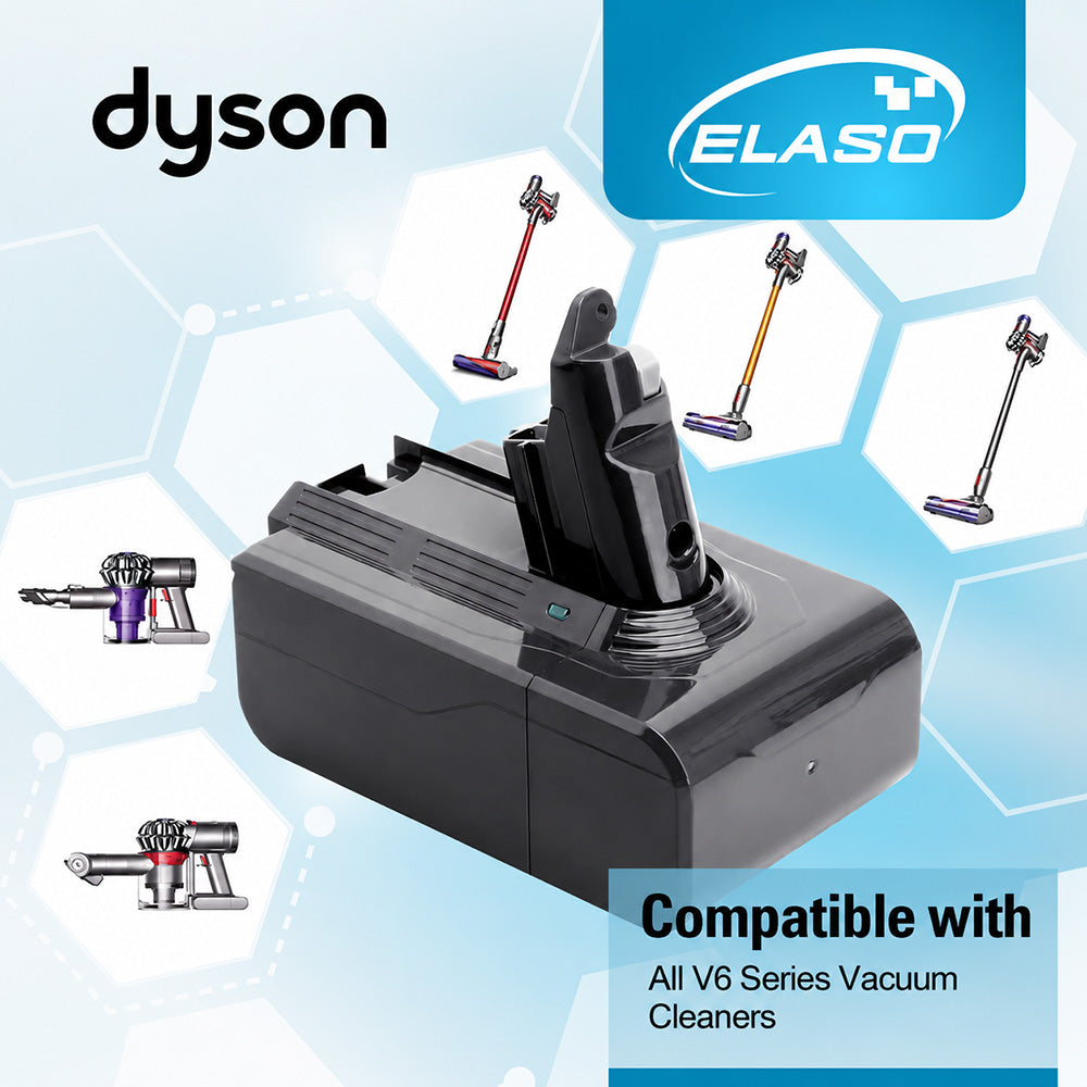 4.0Ah Replacement Battery and 3x Washable Pre Filter for Dyson V6 DC58 DC59 DC62 DC74 SV03 SV05 SV06 SV09 Animal Absolute Handheld Vacuum