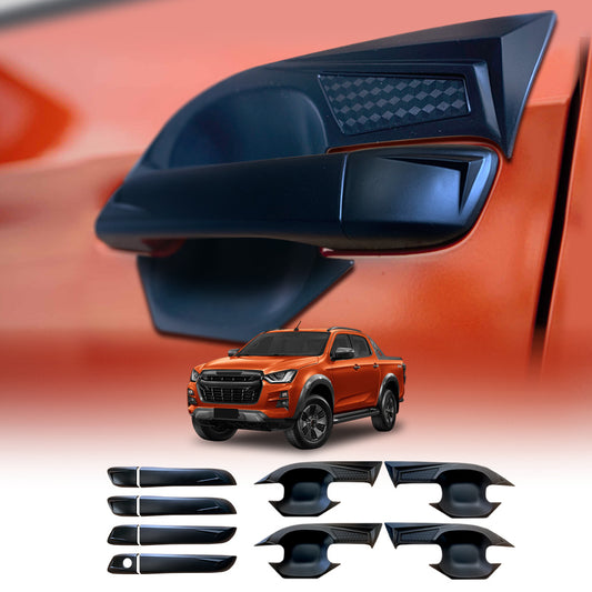 Door Handles Bowl Inserts Cover for ISUZU D-MAX DMAX Dual Cab 2020-Onwards Matt Black protector