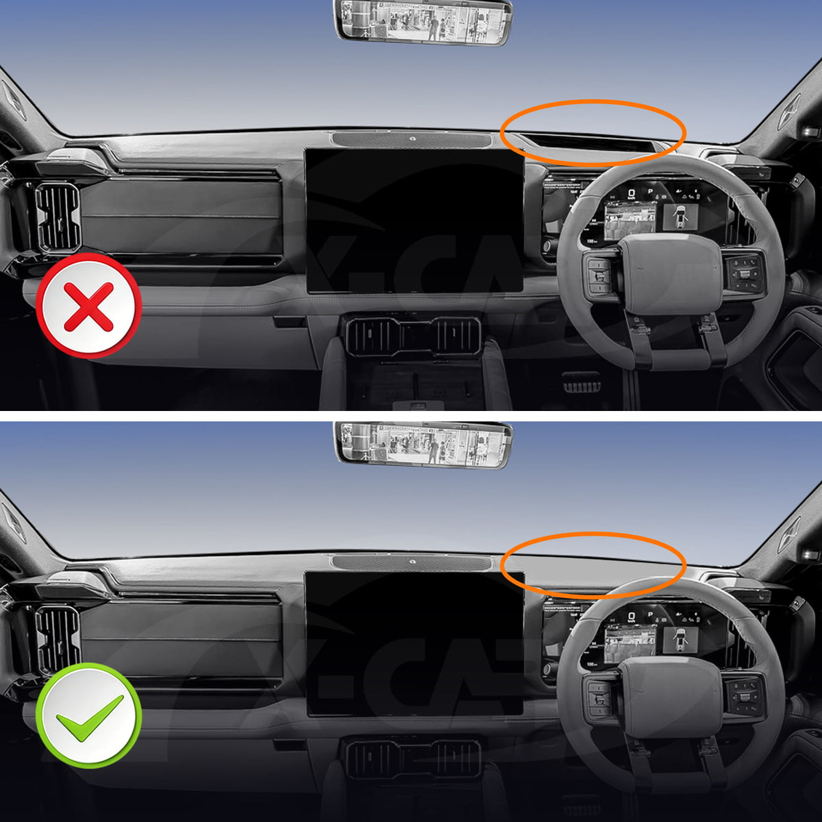 Dash Mat for DENZA B8 6-Seater 2026-Onwards Non-HUD Non-Slip Microfiber Pad Cover Interior Accessories