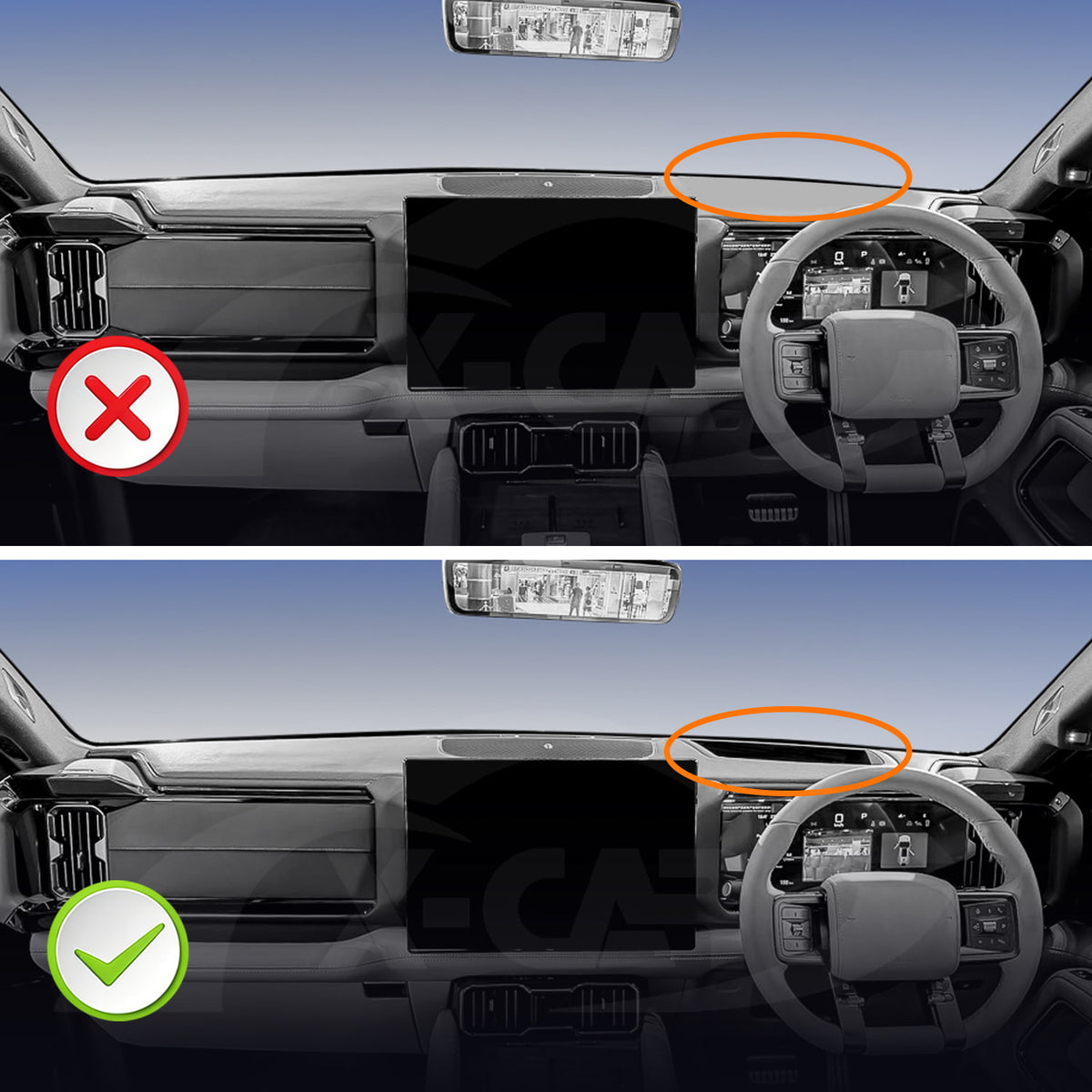 Dash Mat for DENZA B8 6-Seater 2026-Onwards with HUD Non-Slip Microfiber Pad Cover Interior Accessories