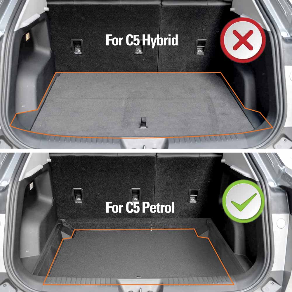 Boot Liner Back Seat Protector for Chery C5 2025-Onwards Petrol All Weather Heavy Duty Cargo Car Trunk Kick Mats
