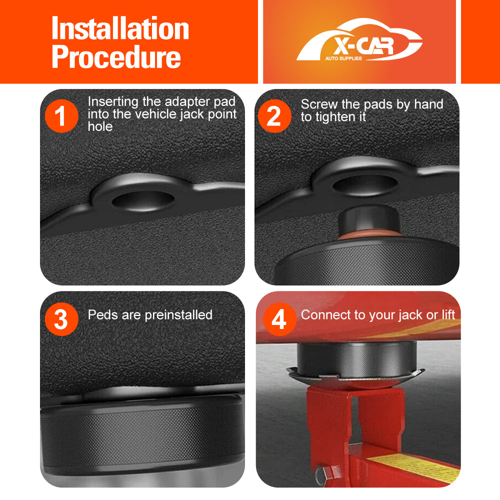 Lifting Jack Pad for Tesla Model Y L 6-Seat 2026-Onwards 4 Packs with a Storage Case Accessories