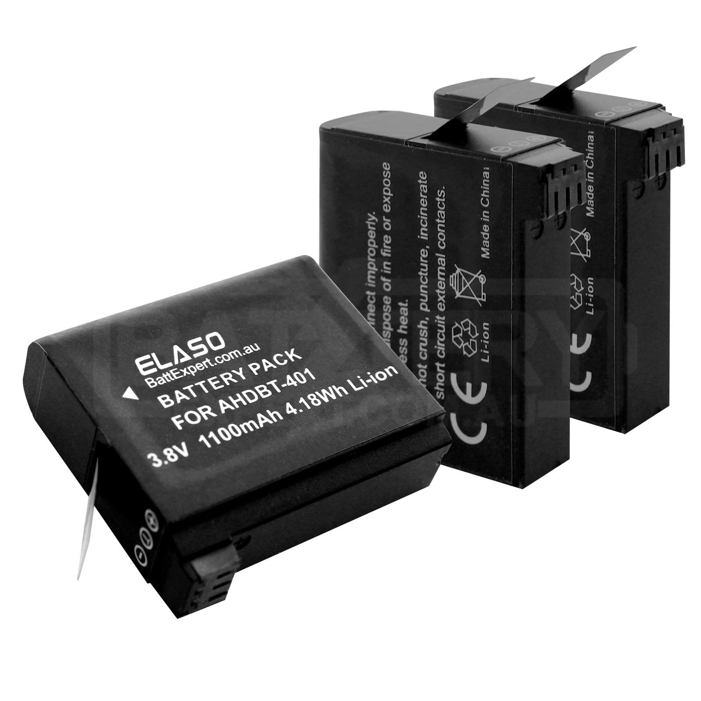 Replacement 3 Battery and USB Dual Charger for GoPro Hero 4 4+ Action Camera, Part # 335-06532-000 AHDBT-401