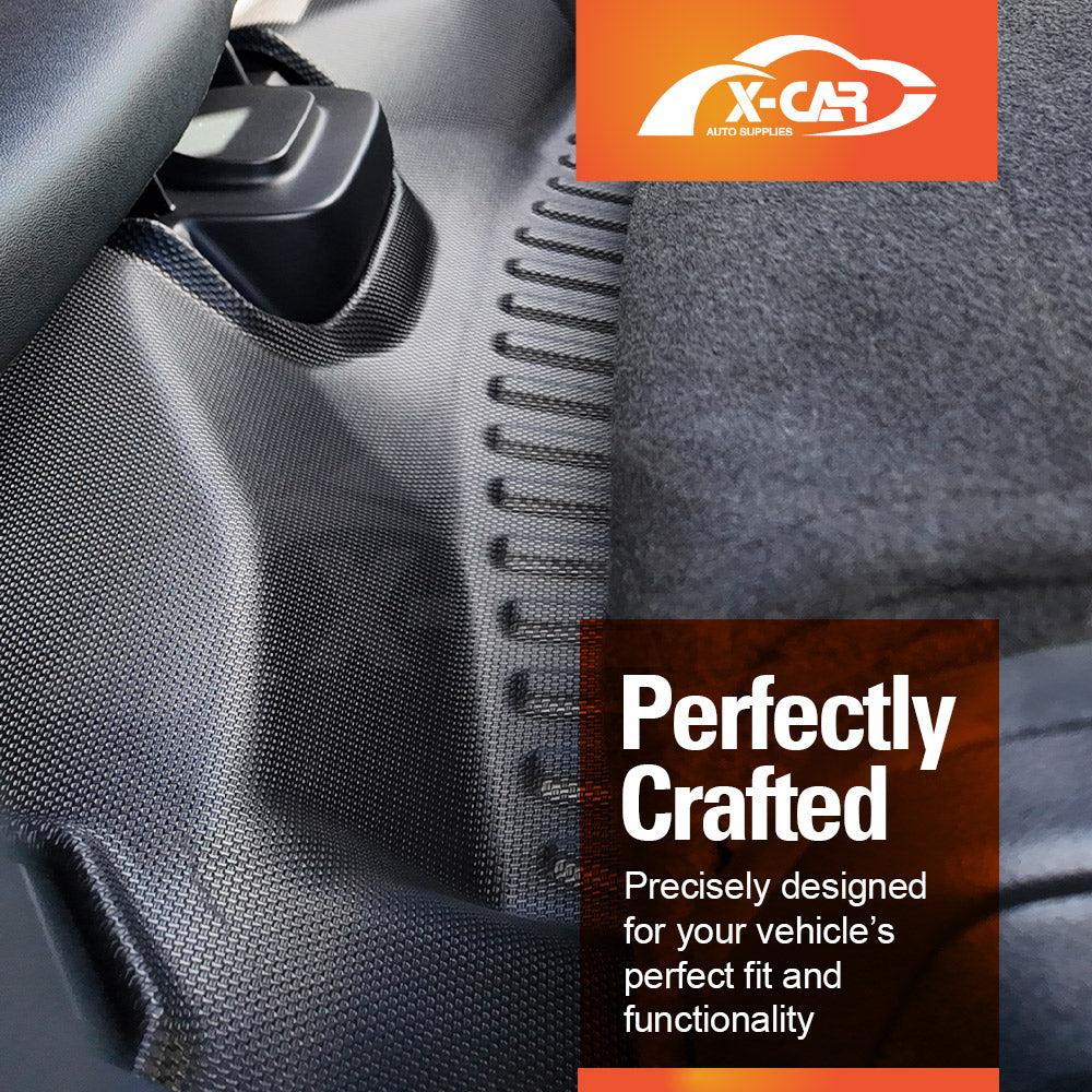 3-Pcs Boot Liners Floor Mats Set for Ford Everest 2022-Onwards All Weather Heavy Duty Cargo Trunk Carpet Liner Set