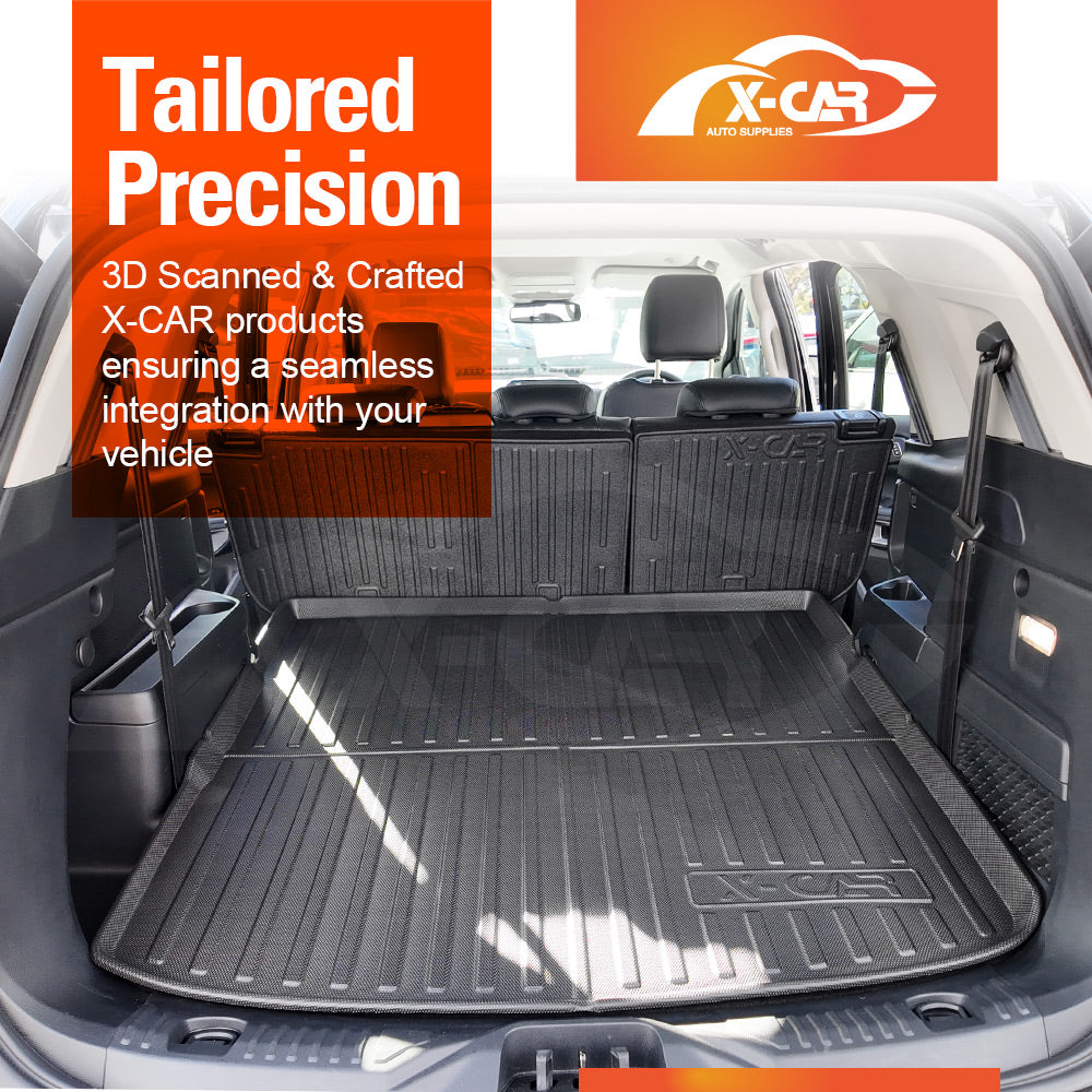 3D Floor Mats Boot Liner for Ford Everest 2015-2022 All Weather Heavy Duty Cargo Car Trunk Luggage Tray