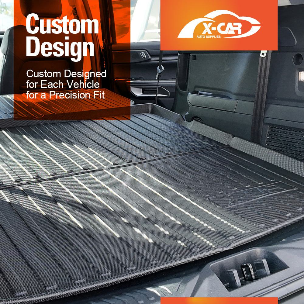3D Floor Mats Boot Liner for Ford Everest 2015-2022 All Weather Heavy Duty Cargo Car Trunk Luggage Tray
