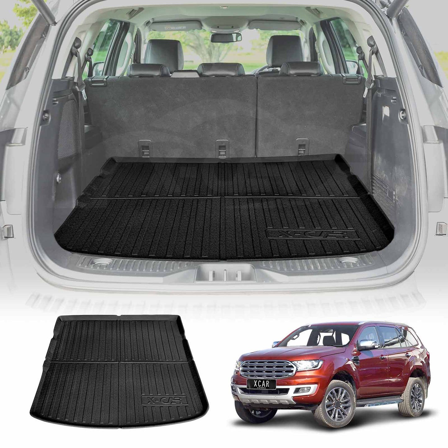 Boot Liner for Ford Everest 2015-2022 All Weather Heavy Duty Cargo Trunk Mat Luggage Tray