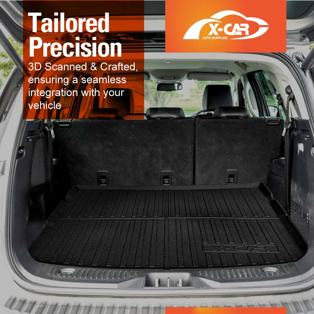 3D Floor Mats Boot Liner for Ford Everest 2015-2022 All Weather Heavy Duty Cargo Car Trunk Luggage Tray