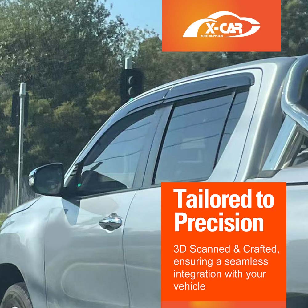 Weathershields for Toyota Hilux SR5 Double Cab 2025-Onwards Car Weather Shields Wind Deflectors Window Sun Visor 4-Piece Set