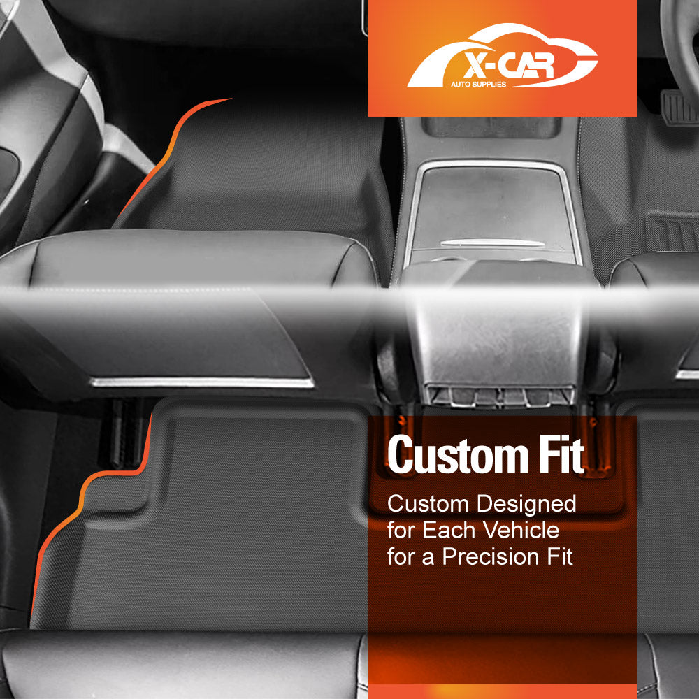 Floor Mats Boot Liner Set for Tesla Model 3 2019-2023 All Weather Heavy Duty XPE Rear Front Cargo Trunk Cover Luggage Tray