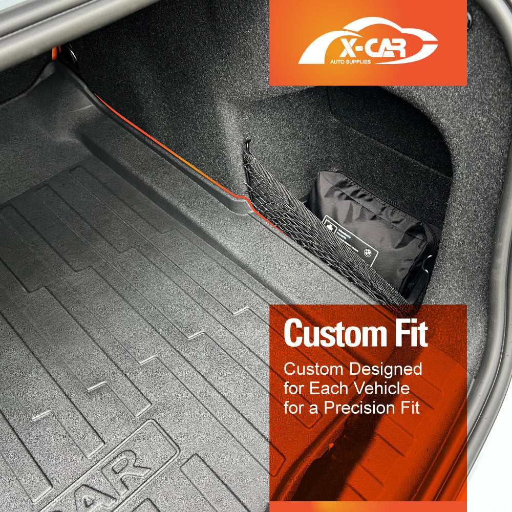 3D Floor Mats Boot Liner Set for BMW 3 Series & M3 Sedan 2019-Onwards All Weather Heavy Duty Cargo Car Trunk Luggage Tray