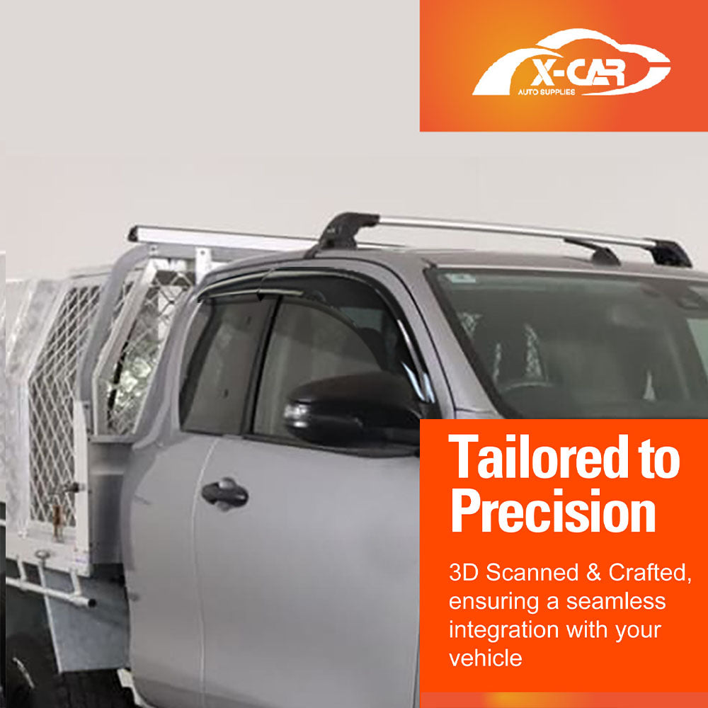 Weathershields for Toyota Hilux Auto Extra Cab 2025-Onwards Car Weather Shields Wind Deflectors Window Sun Visor 4-Piece Set