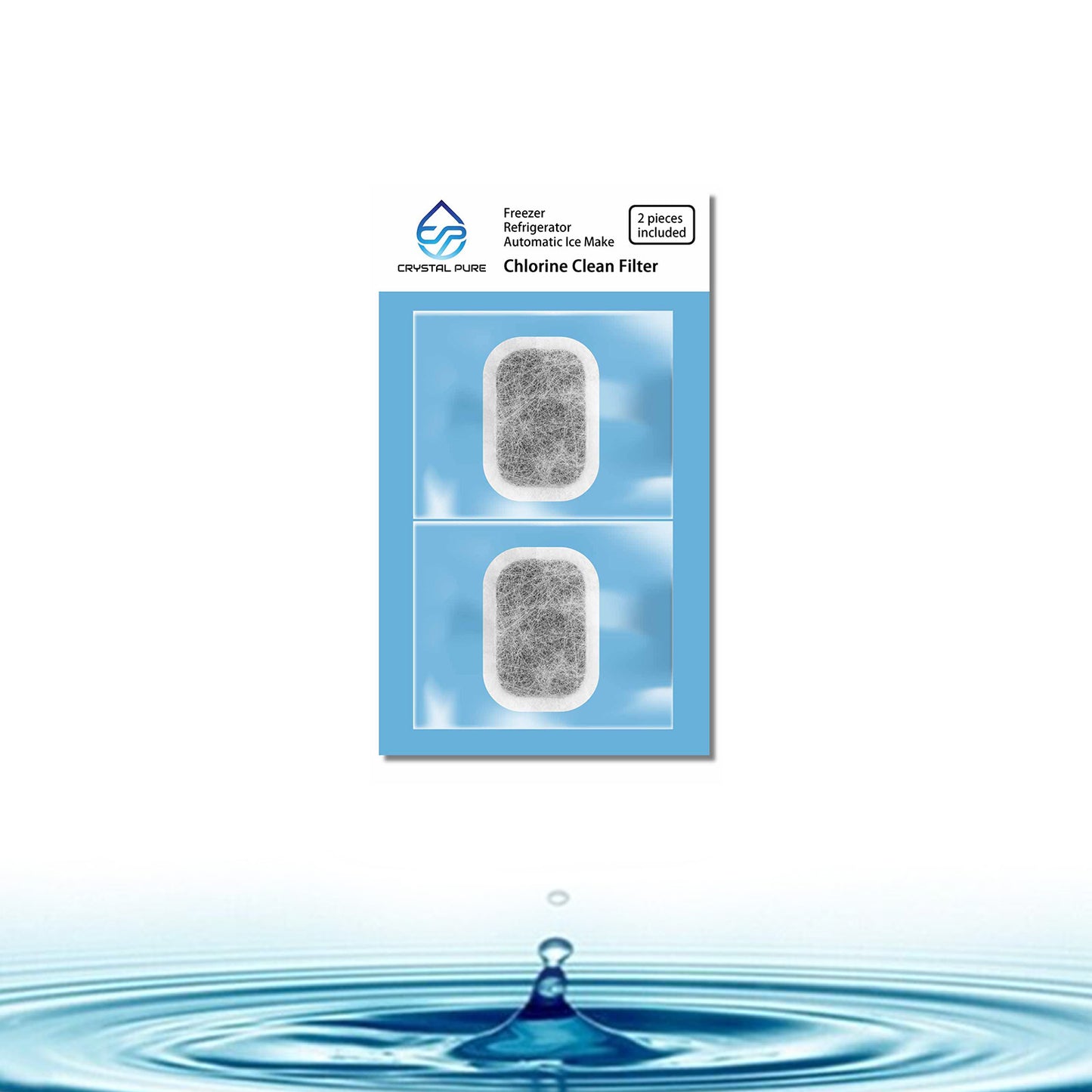 Pack of 2 Refrigerator Ice Maker Filter for Mitsubishi Electric Fridge Replacement Water Kalki Clean Filter MRPR-01FT M20CM5526 M20KW0526 M20VJ5526