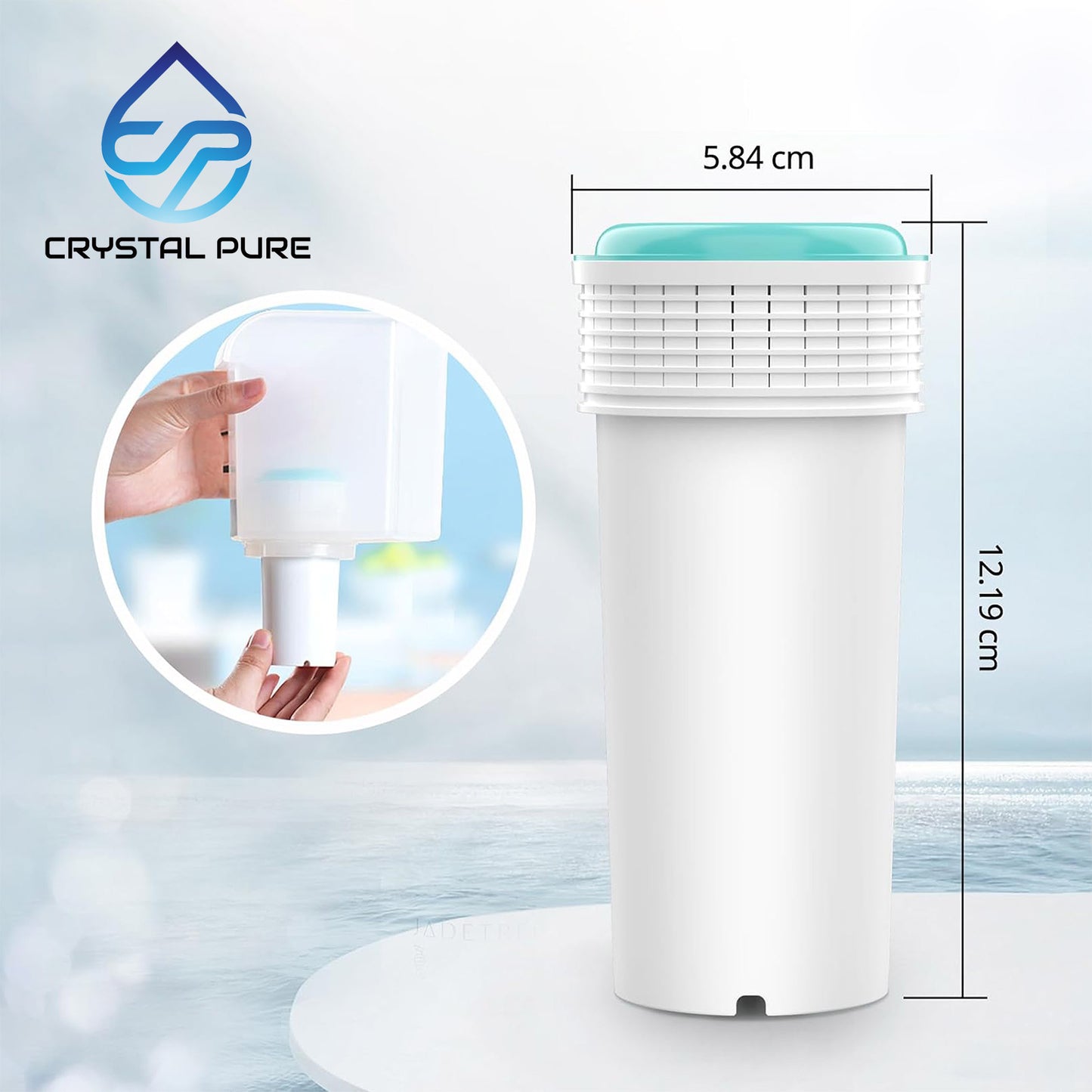 4 Replacement Water Filter Cartridges Compatible with Tommee Tippee Perfect Prep Day & Night