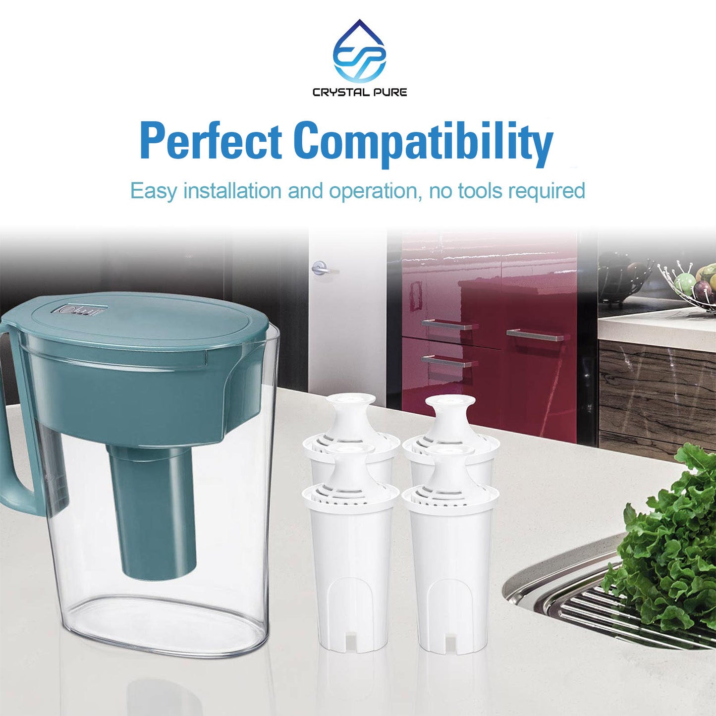 3x Replacement Standard Water Filter Cartridges for Brita Classic Jug / Pitchers