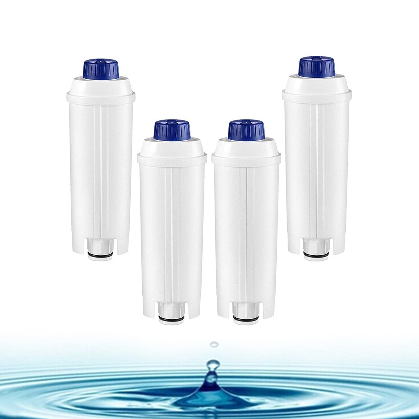 4 Replacement Water Filters for Delonghi DLSC002/Magnifica S/Magnifica Evo/Dinamica Plus/Cappuccino/Maestosa/PrimaDonna Soul Coffee Machine