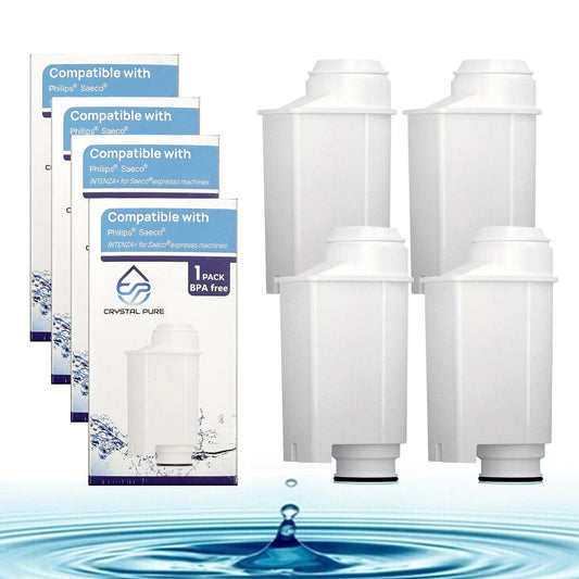 4 Pack Coffee Machine Water Filter for Philips Saeco Brita Intenza+,Lavazza A Modo Mio,Exprelia,Incanto,Nina,Odea,XSmall,Xelsis,Royal Cappuccino