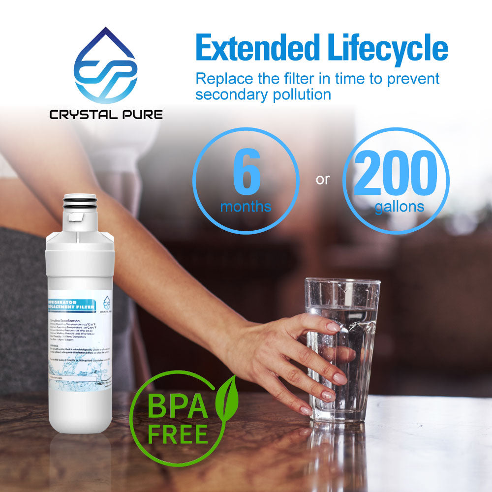 3x Replacement Refrigerator Water Filter LT1000P and Air Filter LT120F for LG LT1000PC, ADQ74793501, MDJ64844601,LFX Series