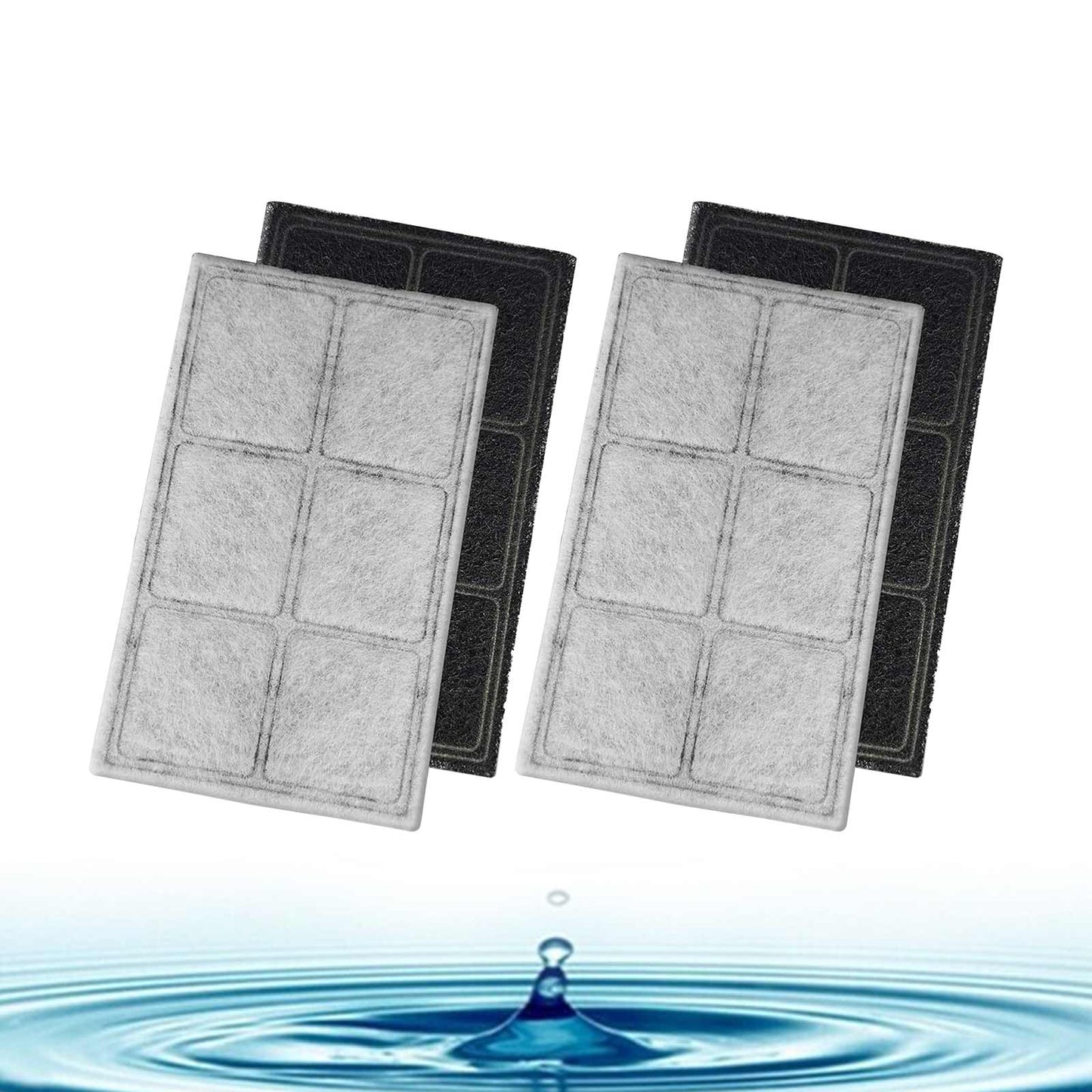 4x Replacement Charcoal Filters for PetSafe Drinkwell Original/Platinum/Big Dog/Multi-Tier/Everflow/RF6C-INTL-19/PAC00-1307 Pet Water Fountain